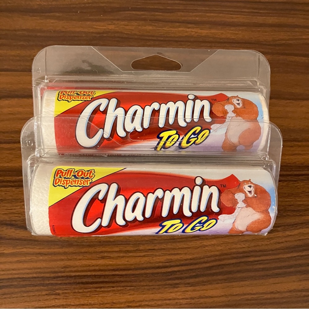 2x Charmin Toilet Paper To Go 1-Ply Bathroom Tissue 55 Sheets Emergency Vintage